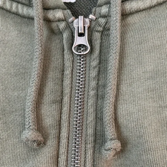 Old Navy Khaku Green Oversized Hoodie with Zipper Women’s Medium - Picture 3 of 9
